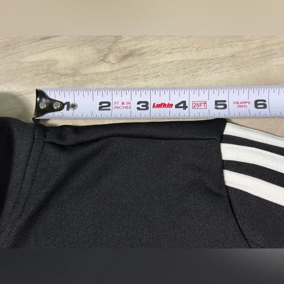 adidas Black Jacket with White Sleeve Stripes - Picture 7 of 11